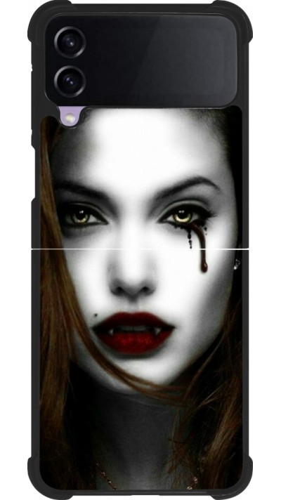 Coque Samsung Galaxy Z Flip4 - Silicone rigide noir Halloween 2023 gothic vampire