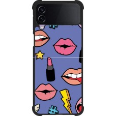 Samsung Galaxy Z Flip4 Case Hülle - Silikon schwarz Lips and lipgloss