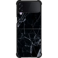 Samsung Galaxy Z Flip4 Case Hülle - Silikon schwarz Marble Black 01