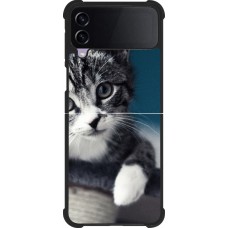 Samsung Galaxy Z Flip4 Case Hülle - Silikon schwarz Meow 23