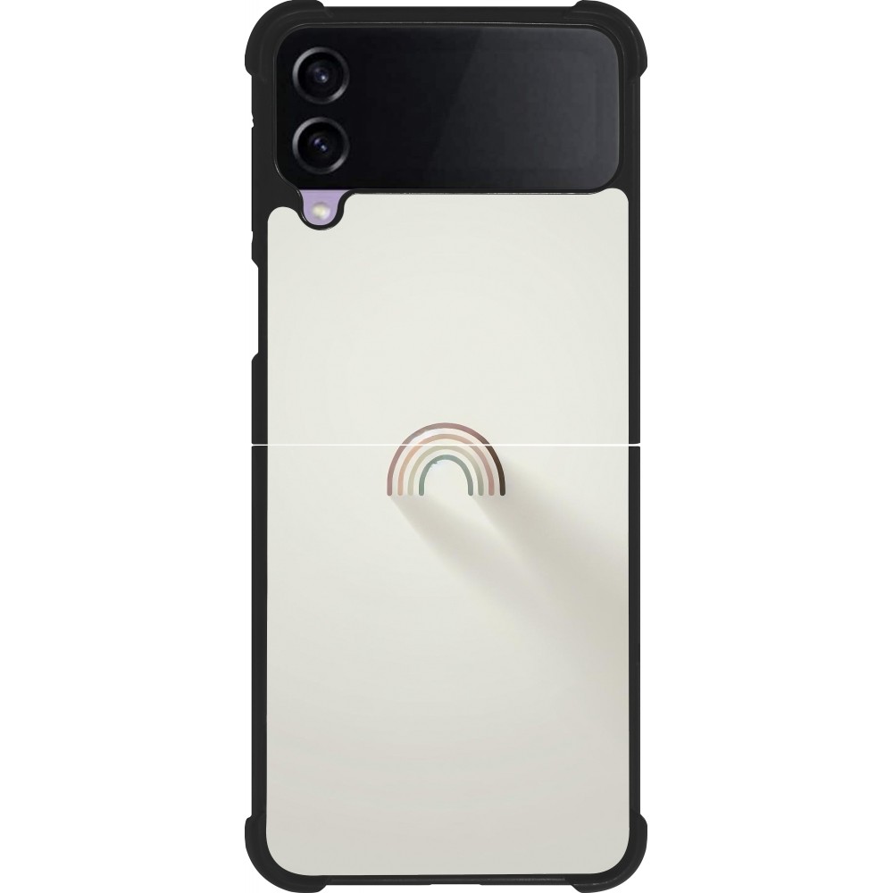 Samsung Galaxy Z Flip4 Case Hülle - Silikon schwarz Mini Regenbogen Minimal
