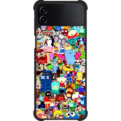 Coque Samsung Galaxy Z Flip4 - Silicone rigide noir Mixed cartoons