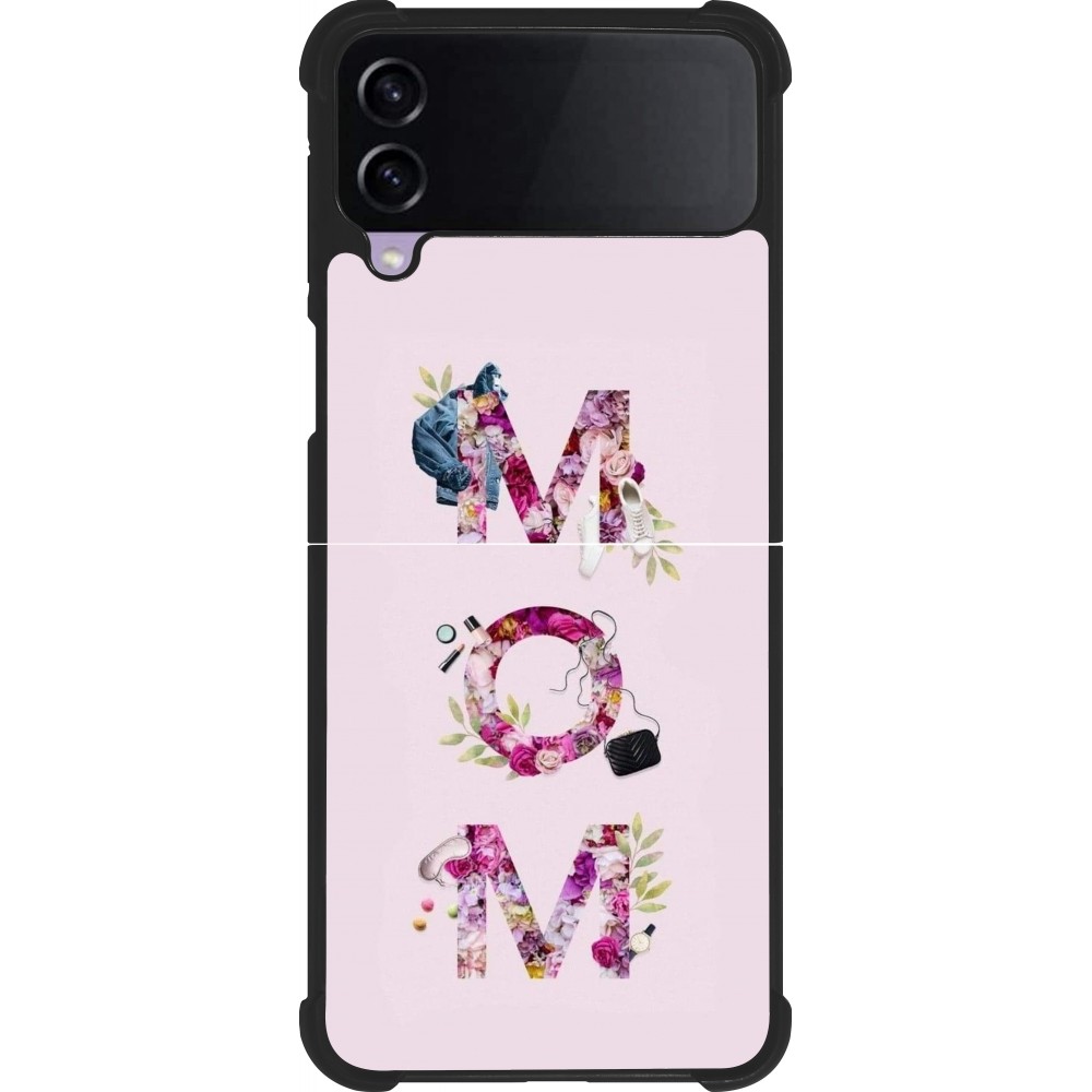 Samsung Galaxy Z Flip4 Case Hülle - Silikon schwarz Mom 2024 girly mom