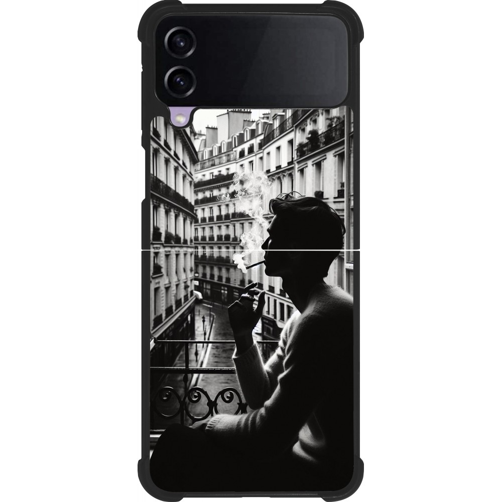 Samsung Galaxy Z Flip4 Case Hülle - Silikon schwarz Parisian Smoker