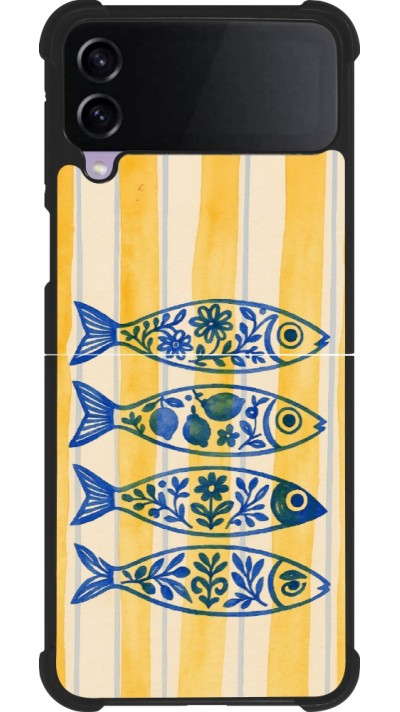 Samsung Galaxy Z Flip4 Case Hülle - Silikon schwarz Portuguese fish 2026