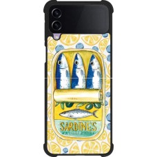 Samsung Galaxy Z Flip4 Case Hülle - Silikon schwarz Sardines in oil 2026