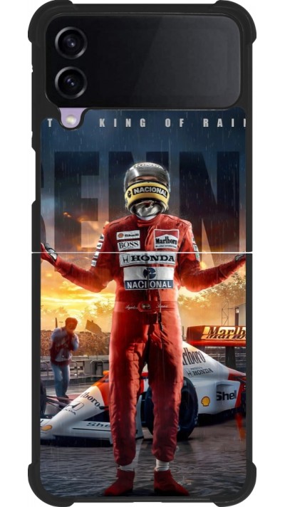 Samsung Galaxy Z Flip4 Case Hülle - Silikon schwarz Senna The King of Rain