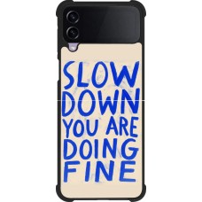 Samsung Galaxy Z Flip4 Case Hülle - Silikon schwarz Slow down 2026