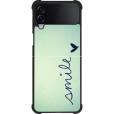 Coque Samsung Galaxy Z Flip4 - Silicone rigide noir Smile