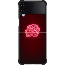 Samsung Galaxy Z Flip4 Case Hülle - Silikon schwarz Spring 23 neon rose