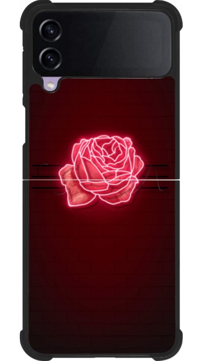 Samsung Galaxy Z Flip4 Case Hülle - Silikon schwarz Spring 23 neon rose