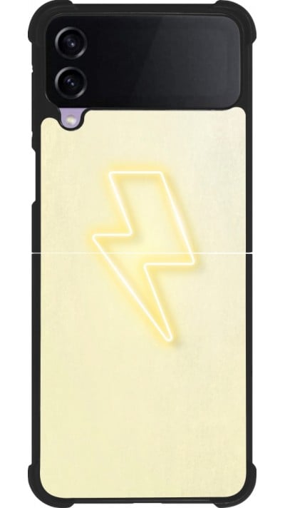 Coque Samsung Galaxy Z Flip4 - Silicone rigide noir Spring 23 power on