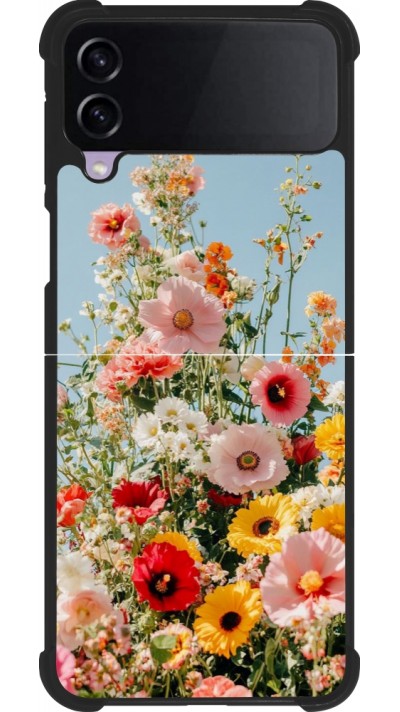 Coque Samsung Galaxy Z Flip4 - Silicone rigide noir Spring flowers 2026