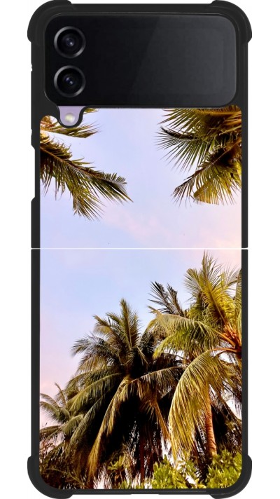 Samsung Galaxy Z Flip4 Case Hülle - Silikon schwarz Summer 2023 palm tree vibe