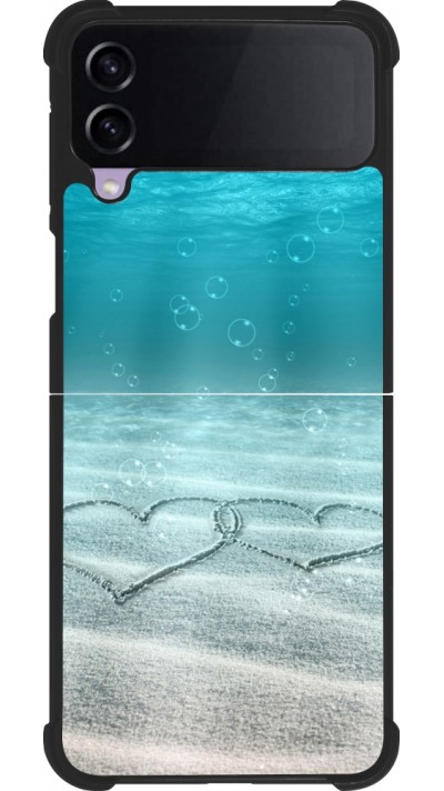 Coque Samsung Galaxy Z Flip4 - Silicone rigide noir Summer 18 19