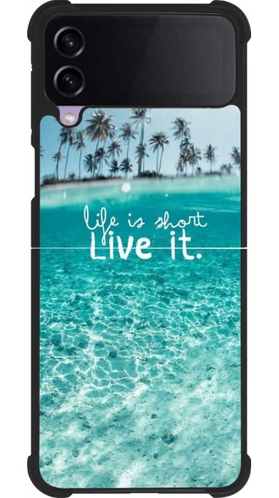 Coque Samsung Galaxy Z Flip4 - Silicone rigide noir Summer 18 24