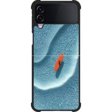 Samsung Galaxy Z Flip4 Case Hülle - Silikon schwarz Orange surf Summer 2026