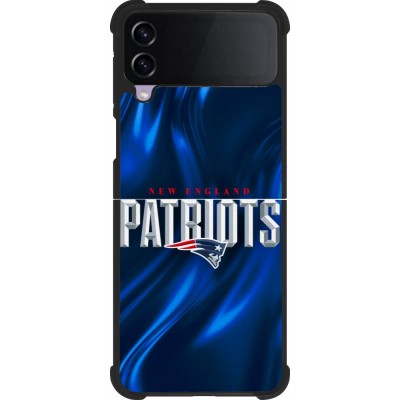 Coque Samsung Galaxy Z Flip4 - Silicone rigide noir Super Bowl 26 Patriots 2