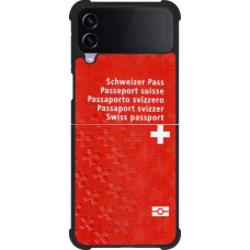 Samsung Galaxy Z Flip4 Case Hülle - Silikon schwarz Swiss Passport