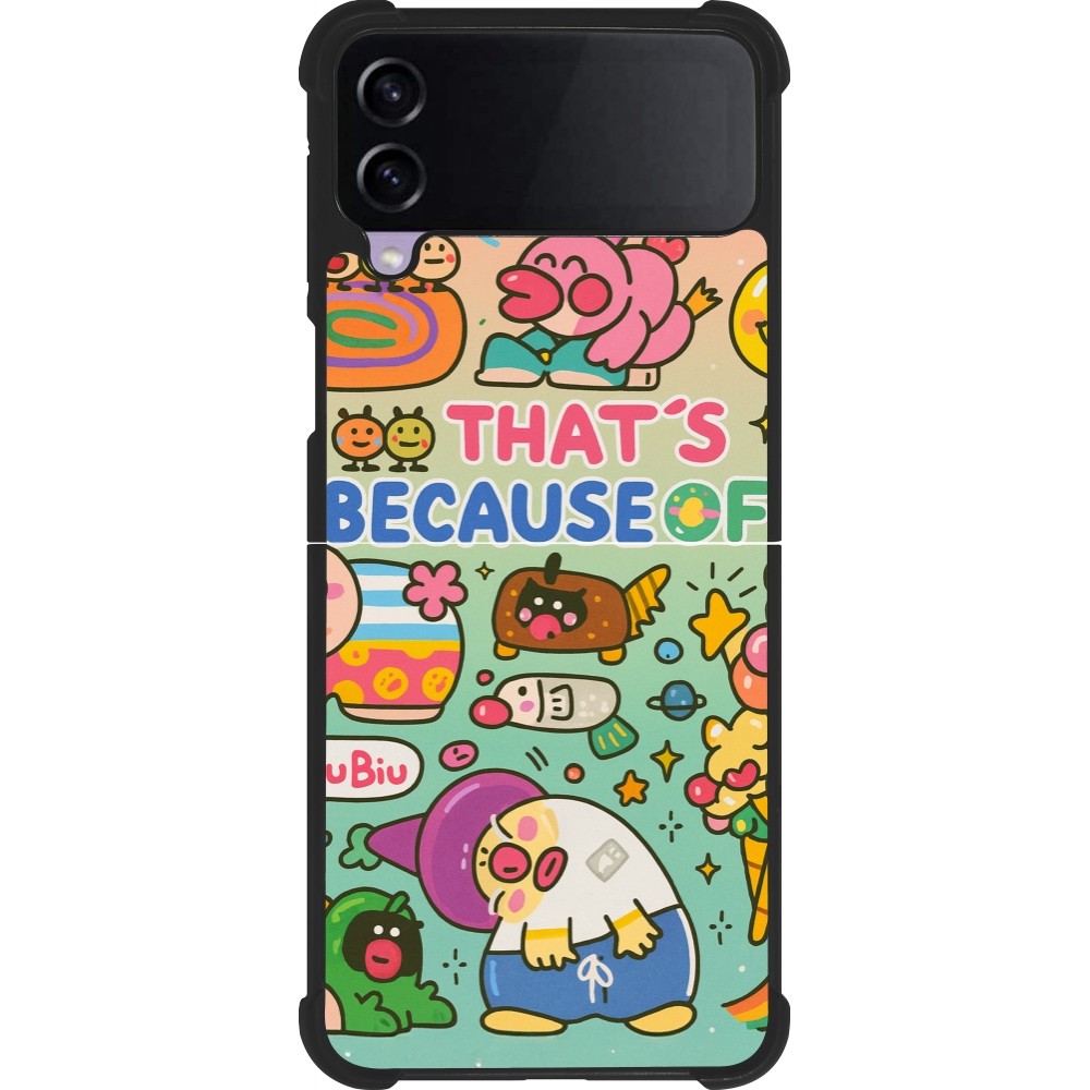 Coque Samsung Galaxy Z Flip4 - Silicone rigide noir Thats beacause of