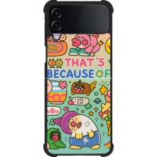 Coque Samsung Galaxy Z Flip4 - Silicone rigide noir Thats beacause of