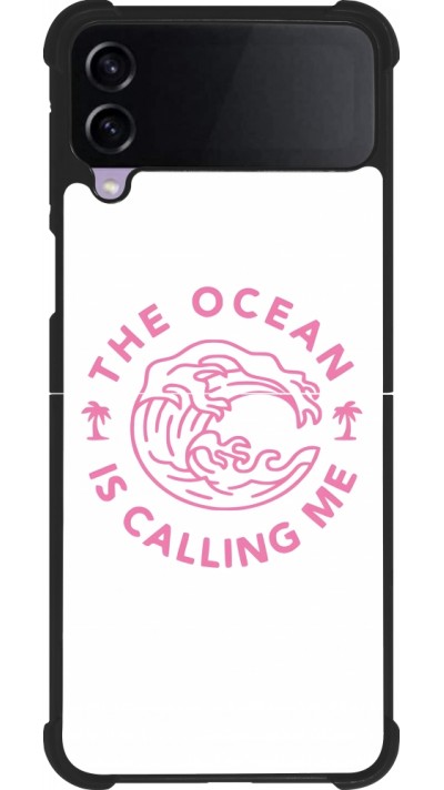 Coque Samsung Galaxy Z Flip4 - Silicone rigide noir The Ocean is calling me
