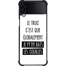 Coque Samsung Galaxy Z Flip4 - Silicone rigide noir Le truc globalement bats les couilles