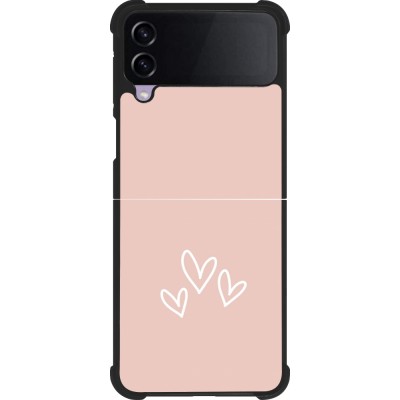 Samsung Galaxy Z Flip4 Case Hülle - Silikon schwarz Valentine 2023 three minimalist hearts