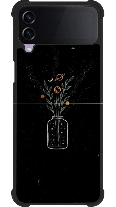 Coque Samsung Galaxy Z Flip4 - Silicone rigide noir Vase black