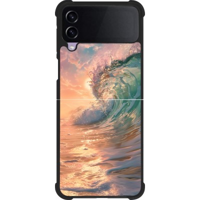 Samsung Galaxy Z Flip4 Case Hülle - Silikon schwarz Wave Sunset