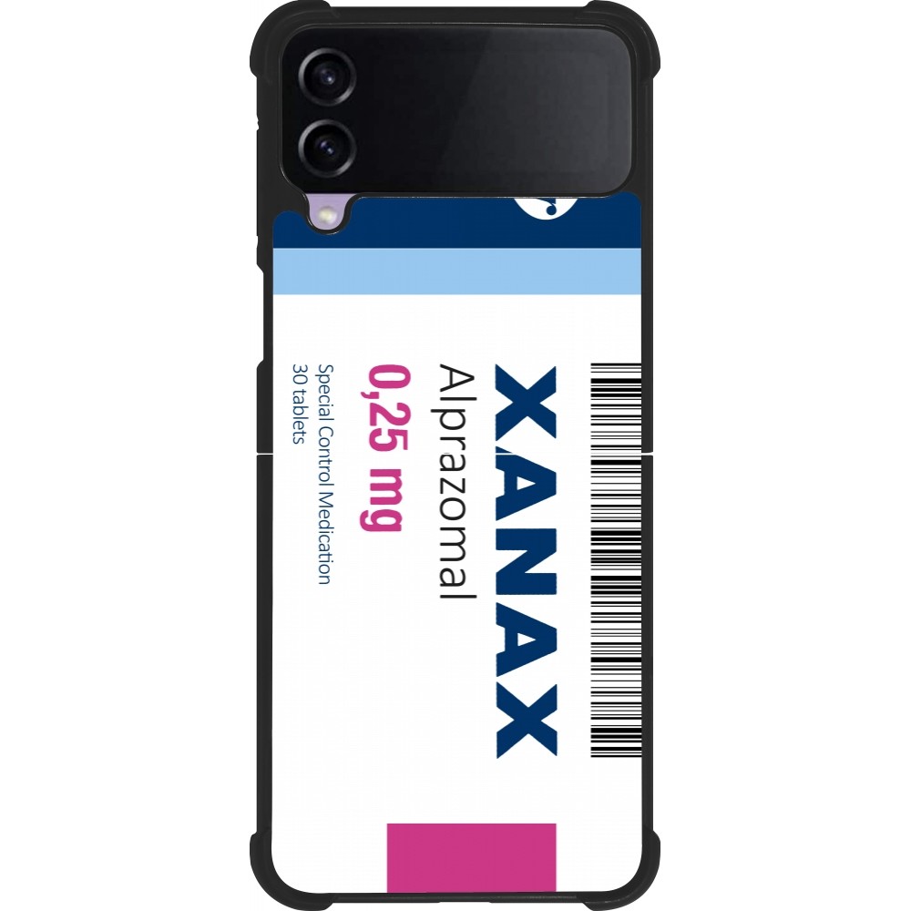 Samsung Galaxy Z Flip4 Case Hülle - Silikon schwarz Xanax Alprazolam 2025