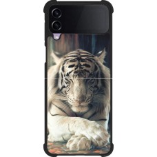 Coque Samsung Galaxy Z Flip4 - Silicone rigide noir Zen Tiger
