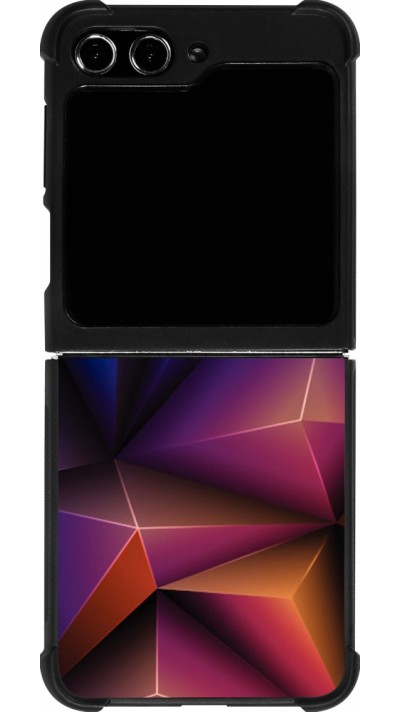 Samsung Galaxy Z Flip5 Case Hülle - Silikon schwarz Abstract Triangles 