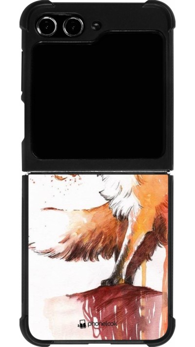 Coque Samsung Galaxy Z Flip5 - Silicone rigide noir Autumn 21 Fox