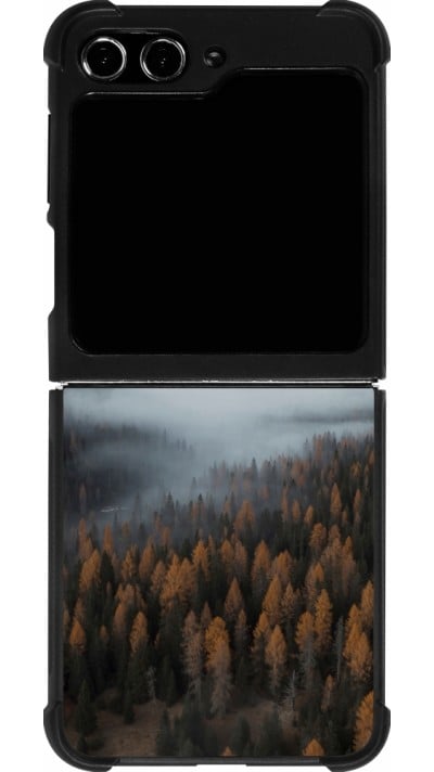Samsung Galaxy Z Flip5 Case Hülle - Silikon schwarz Autumn 22 forest lanscape
