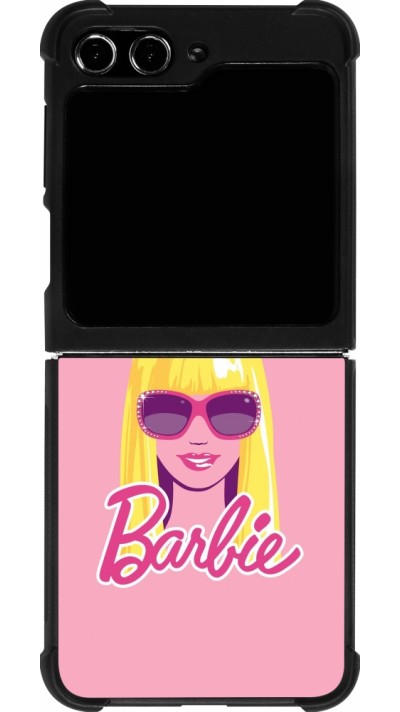 Coque Samsung Galaxy Z Flip5 - Silicone rigide noir Barbie Head
