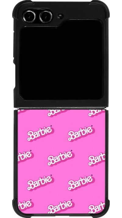 Coque Samsung Galaxy Z Flip5 - Silicone rigide noir Barbie Pattern