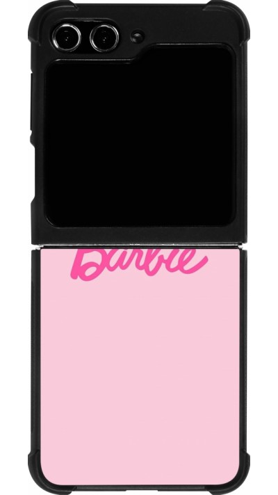 Coque Samsung Galaxy Z Flip5 - Silicone rigide noir Barbie Text