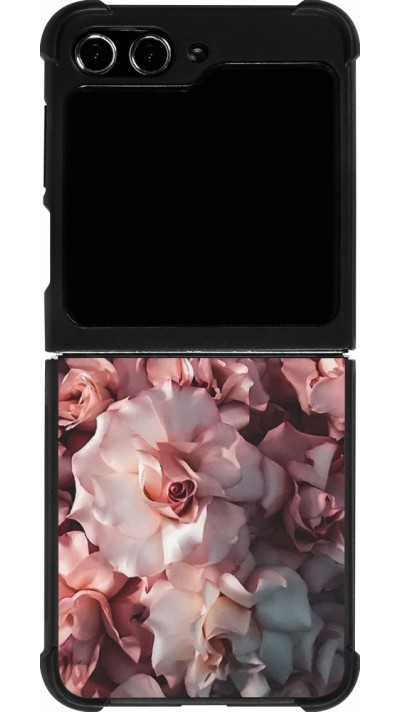 Samsung Galaxy Z Flip5 Case Hülle - Silikon schwarz Beautiful Roses