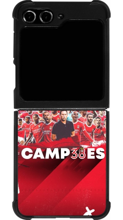 Coque Samsung Galaxy Z Flip5 - Silicone rigide noir Benfica Campeoes 2023