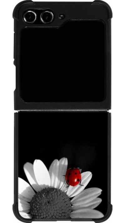 Samsung Galaxy Z Flip5 Case Hülle - Silikon schwarz Black and white Cox