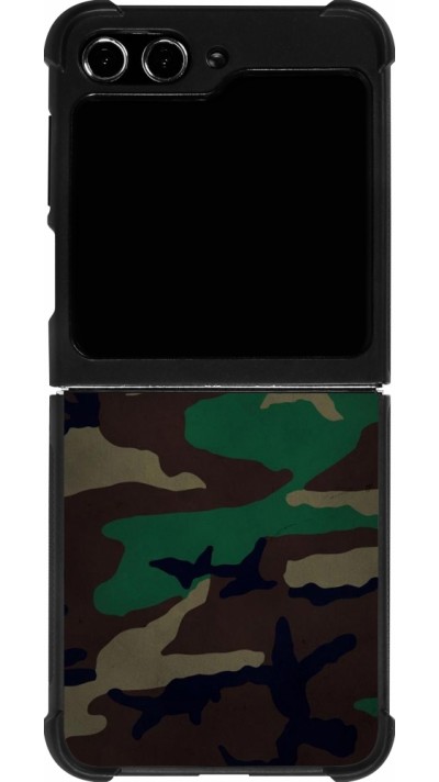 Coque Samsung Galaxy Z Flip5 - Silicone rigide noir Camouflage 3