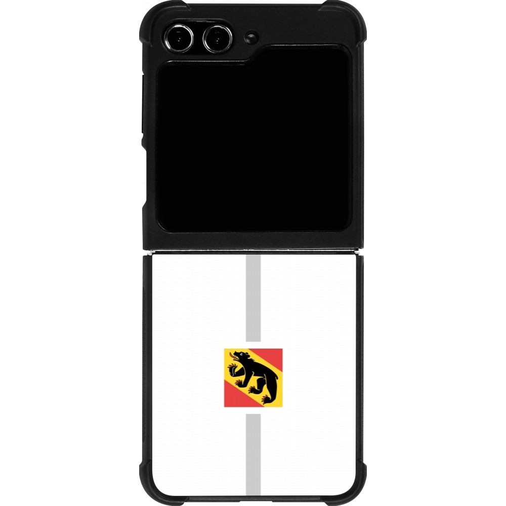 Samsung Galaxy Z Flip5 Case Hülle - Silikon schwarz Kanton BE weiss