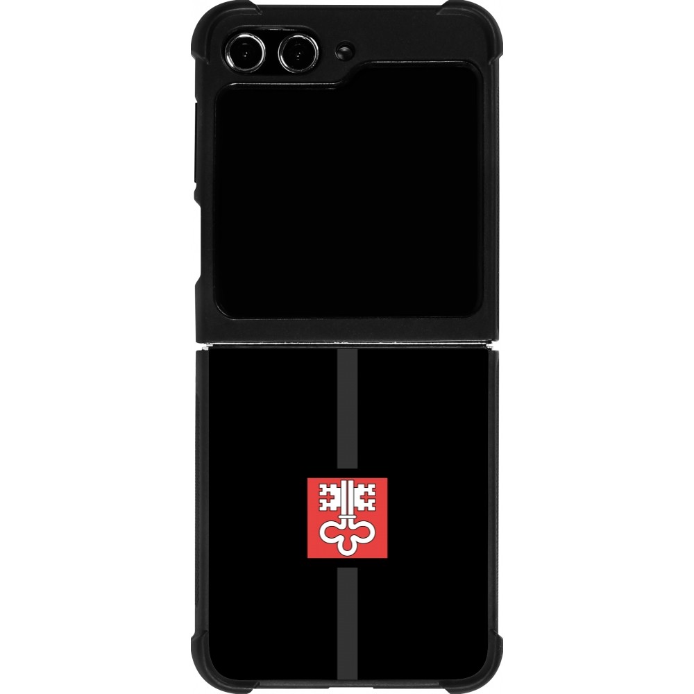 Coque Samsung Galaxy Z Flip5 - Silicone rigide noir Canton NW noir