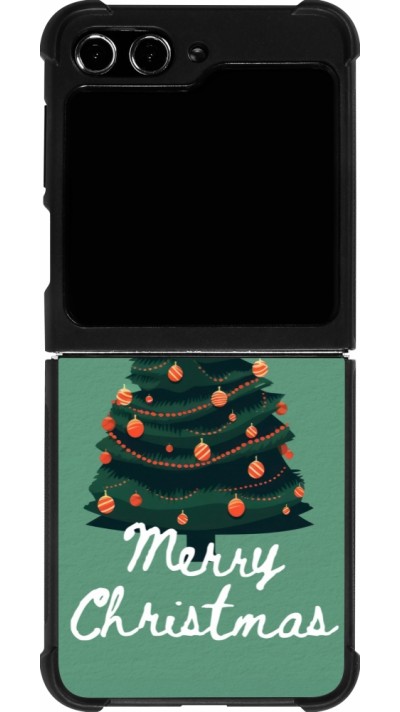 Coque Samsung Galaxy Z Flip5 - Silicone rigide noir Christmas 25 Xmas Tree