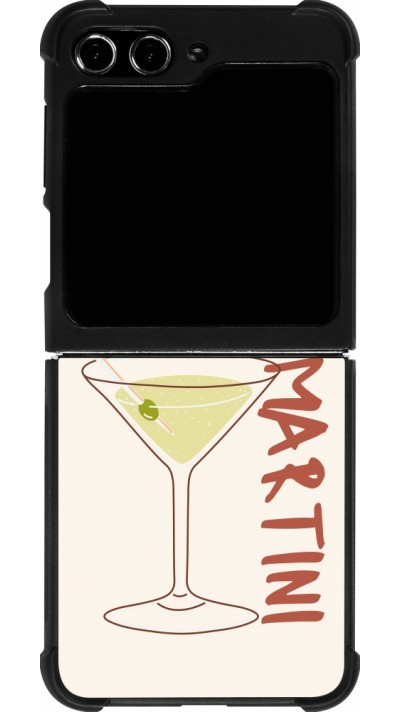 Coque Samsung Galaxy Z Flip5 - Silicone rigide noir Cocktail Dirty Martini