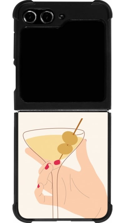 Samsung Galaxy Z Flip5 Case Hülle - Silikon schwarz Cocktail Happy Hour