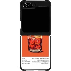 Samsung Galaxy Z Flip5 Case Hülle - Silikon schwarz Cocktail Rezept Negroni