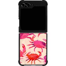 Samsung Galaxy Z Flip5 Case Hülle - Silikon schwarz Crabs Paint