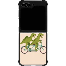Samsung Galaxy Z Flip5 Case Hülle - Silikon schwarz Dinosaurs on bikes 2026